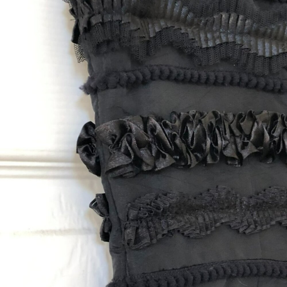 Laundry by Shelli Segal Black Ruffle Textured Strapless Mini Dress 6 - Picture 6 of 8
